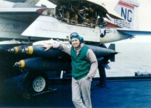 Kelly Next To A-6 on USS Enterprise (1967)